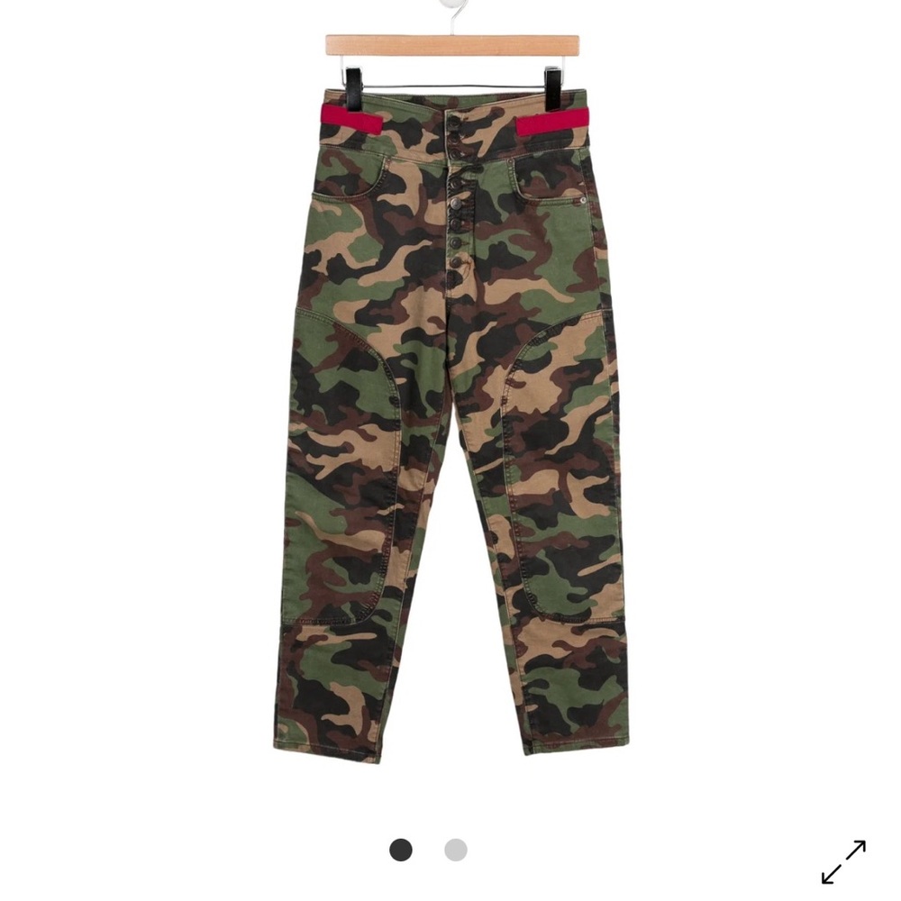 Veronica Beard Green Camouflage Cargo Pants